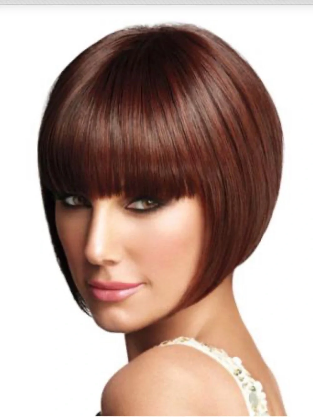 Women’s Wigs - Burgundy - Picture 2 of 3